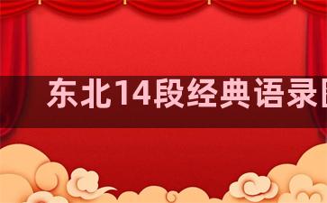 东北14段经典语录图片