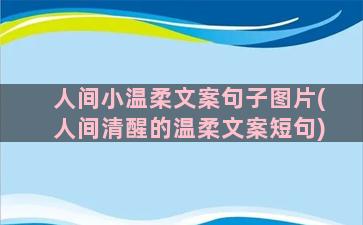 人间小温柔文案句子图片(人间清醒的温柔文案短句)