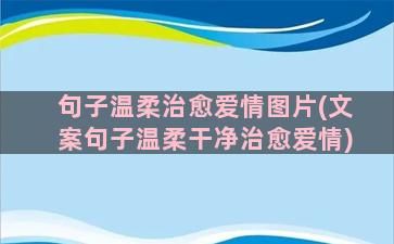 句子温柔治愈爱情图片(文案句子温柔干净治愈爱情)