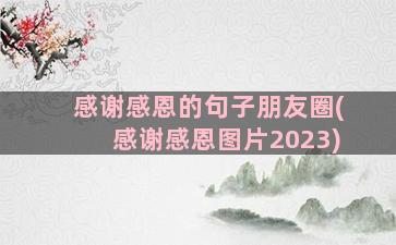 感谢感恩的句子朋友圈(感谢感恩图片2023)