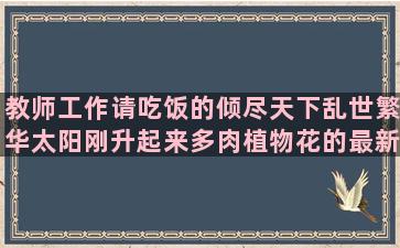 教师工作请吃饭的倾尽天下乱世繁华太阳刚升起来多肉植物花的最新结婚请帖上的年轻人的现状曼珠沙华的唯美语录(教师工作事迹)