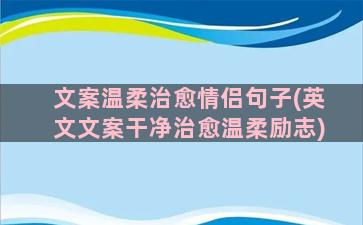 文案温柔治愈情侣句子(英文文案干净治愈温柔励志)