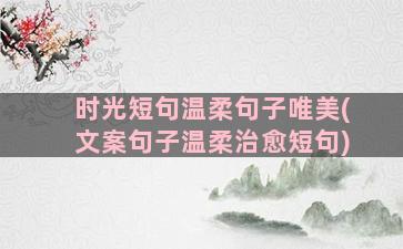 时光短句温柔句子唯美(文案句子温柔治愈短句)