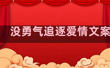 没勇气追逐爱情文案句子