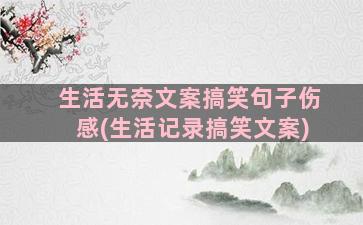 生活无奈文案搞笑句子伤感(生活记录搞笑文案)