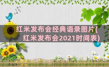 红米发布会经典语录图片(红米发布会2021时间表)