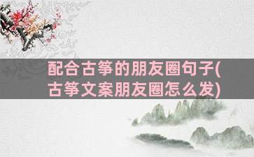 配合古筝的朋友圈句子(古筝文案朋友圈怎么发)