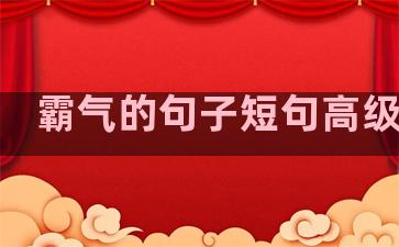 霸气的句子短句高级爱情